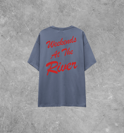 Underground Original Design: Weekends At The River, Summer Lightweight M&O Cotton T-Shirt