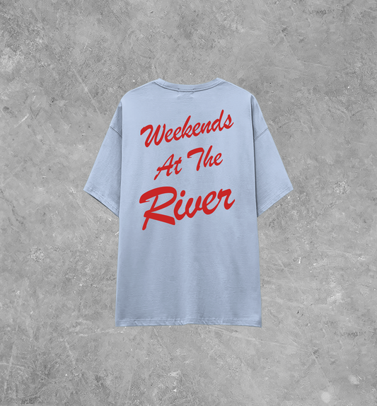 Underground Original Design: Weekends At The River, Summer Lightweight M&O Cotton T-Shirt