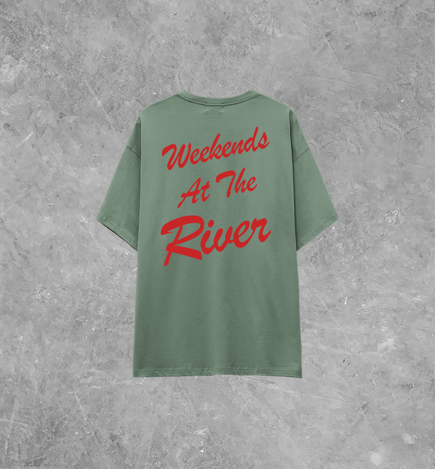 Underground Original Design: Weekends At The River, Summer Lightweight M&O Cotton T-Shirt