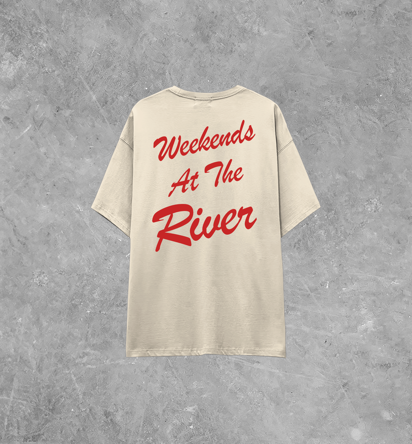 Underground Original Design: Weekends At The River, Summer Lightweight M&O Cotton T-Shirt