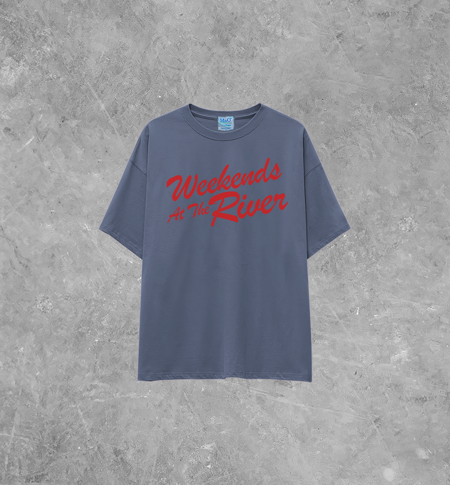 Underground Original Design: Weekends At The River, Summer Lightweight M&O Cotton T-Shirt