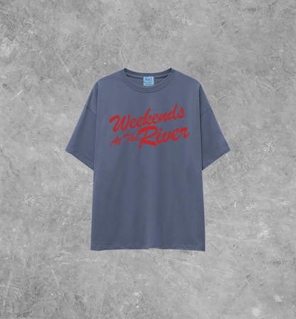 Underground Original Design: Weekends At The River, Summer Lightweight M&O Cotton T-Shirt