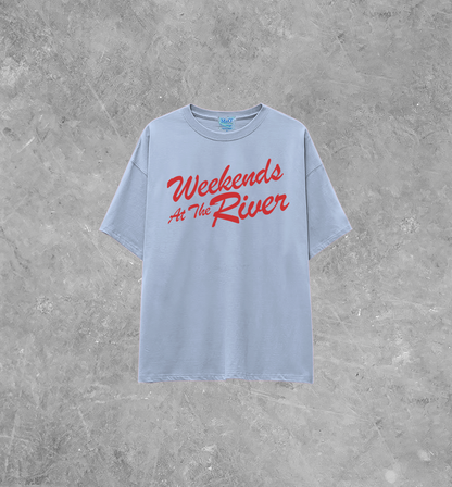 Underground Original Design: Weekends At The River, Summer Lightweight M&O Cotton T-Shirt