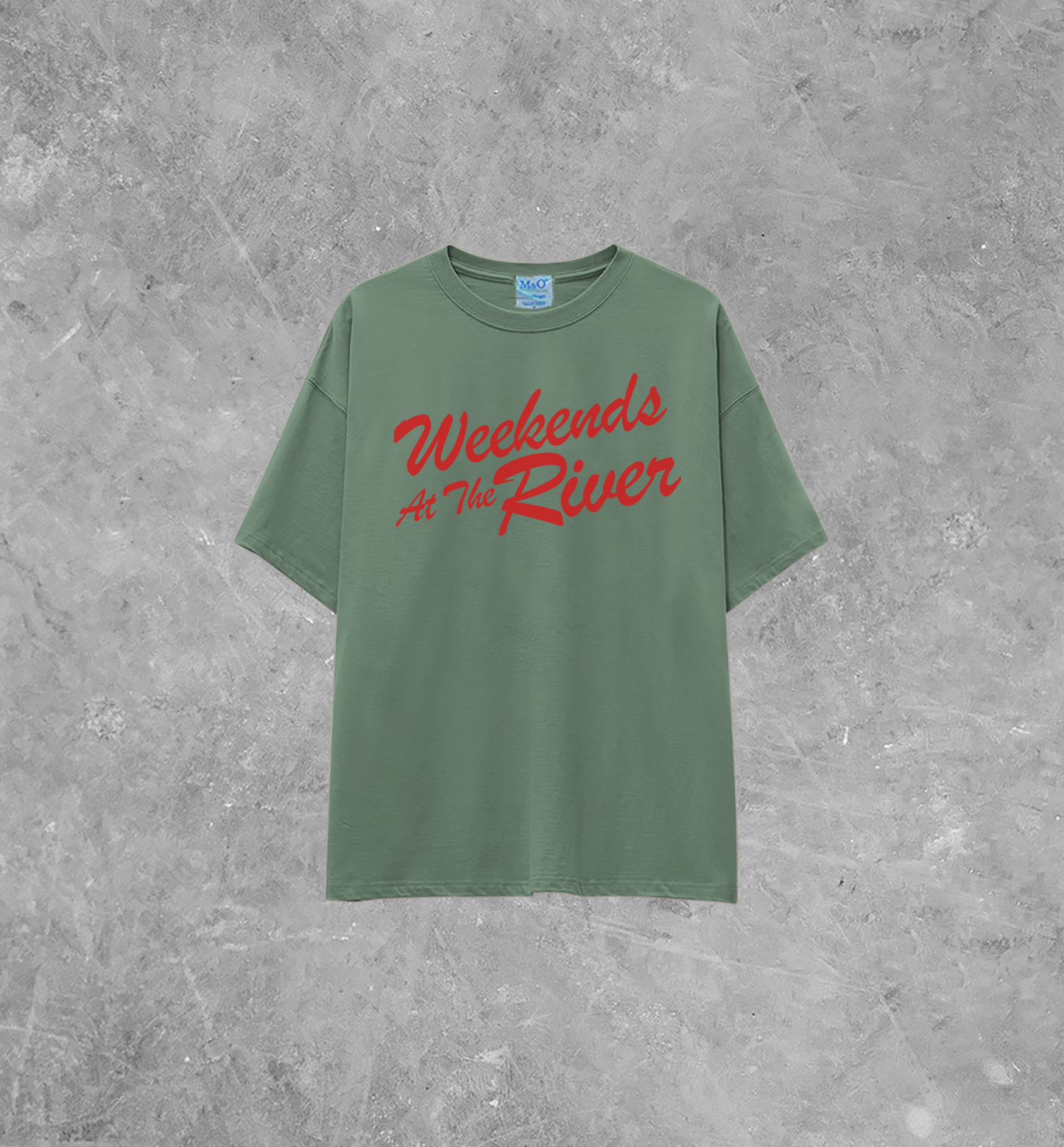 Underground Original Design: Weekends At The River, Summer Lightweight M&O Cotton T-Shirt