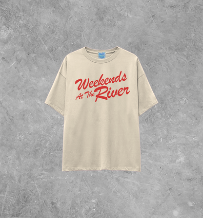 Underground Original Design: Weekends At The River, Summer Lightweight M&O Cotton T-Shirt